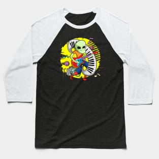 Cool Electric Guitar Playing Zombie Baseball T-Shirt